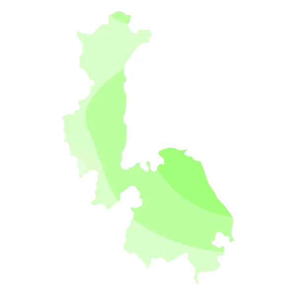 Politische Karte der Region Chabarowsk — Stockvektor