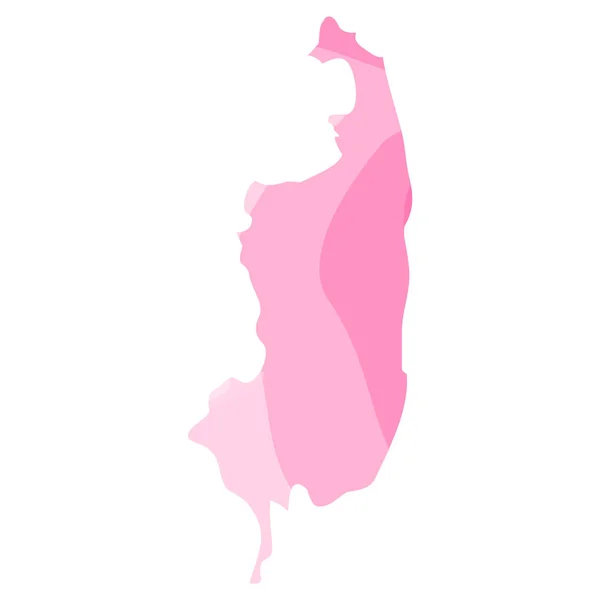 沿海地方の政治地図 — ストックベクタ
