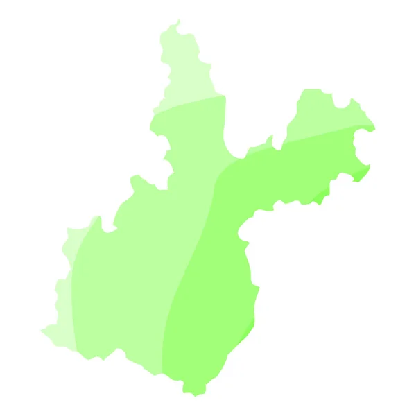 Politická mapa oblasti v Irkutsk — Stockový vektor