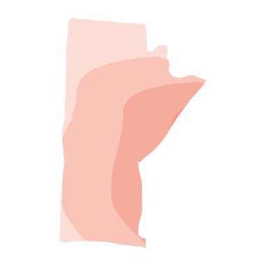 Political map of Manitoba clipart