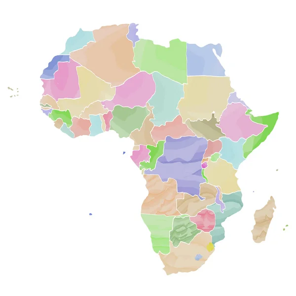 Carte politique de l'Afrique — Image vectorielle