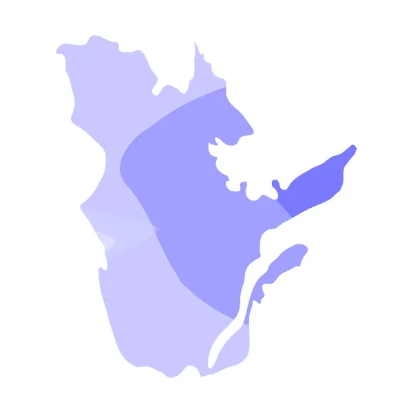 퀘벡의 정치 지도 — 스톡 벡터