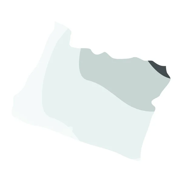 Mappa politica dello Stato dell'Oregon — Vettoriale Stock