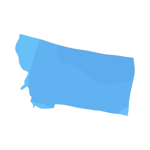 蒙大拿的状态的政治地图 — 图库矢量图片