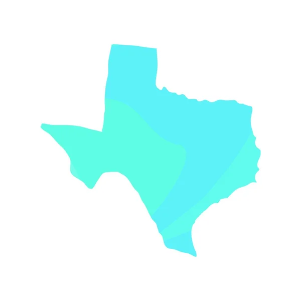 Mappa politica del Texas — Vettoriale Stock