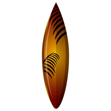 İzole Surfboard illüstrasyon