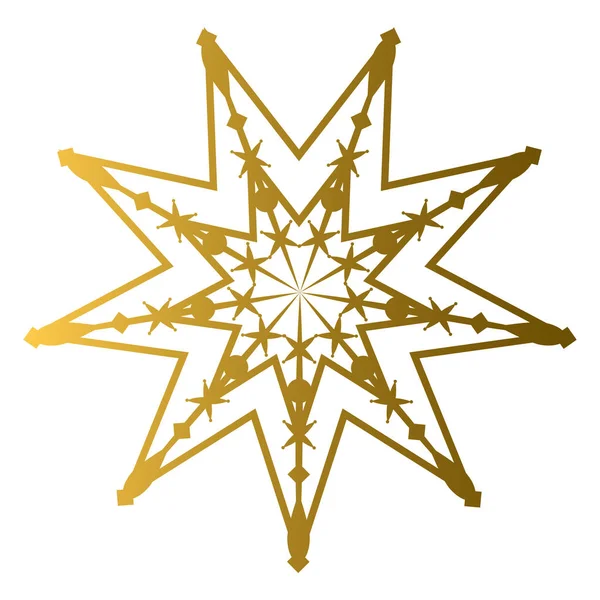 Forma de estrela dourada isolada — Vetor de Stock