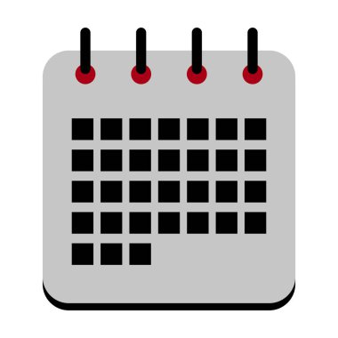 İzole takvim simgesini