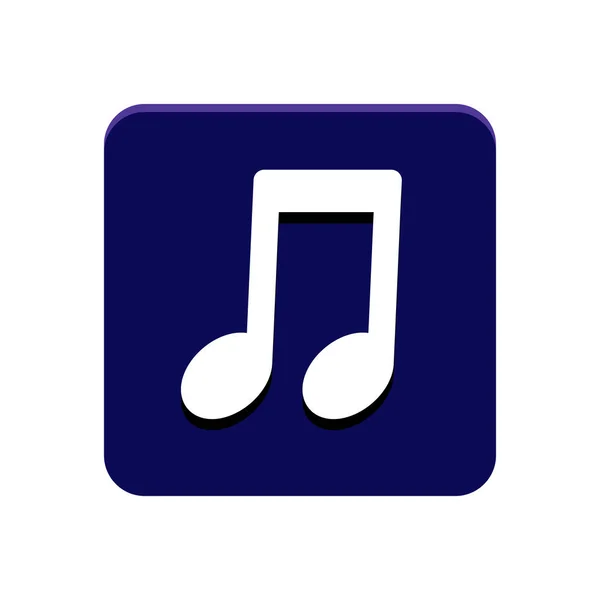 Botão app música — Vetor de Stock