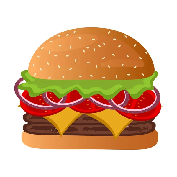 Izolált hamburger ikon — Stock Vector