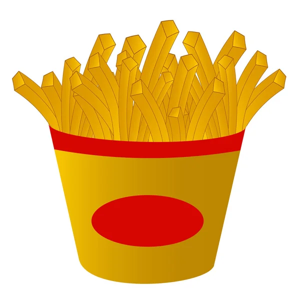 Geïsoleerde Franse frietjes — Stockvector