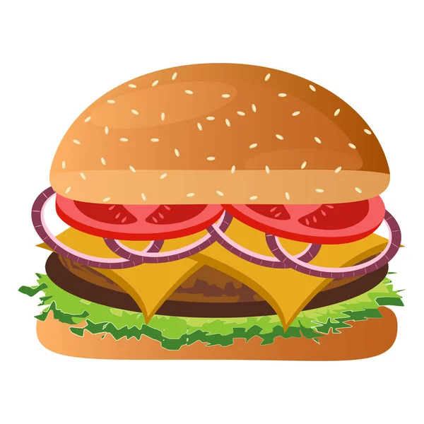 Geïsoleerde hamburger icoon — Stockvector