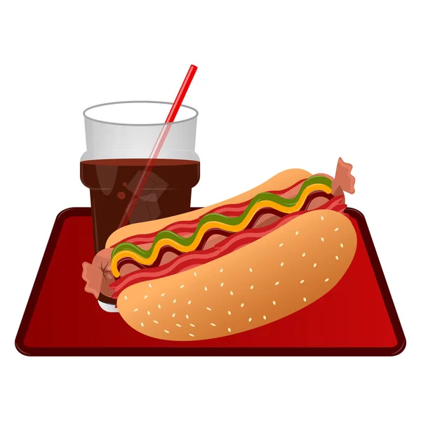 Combo de comida rápida — Vector de stock