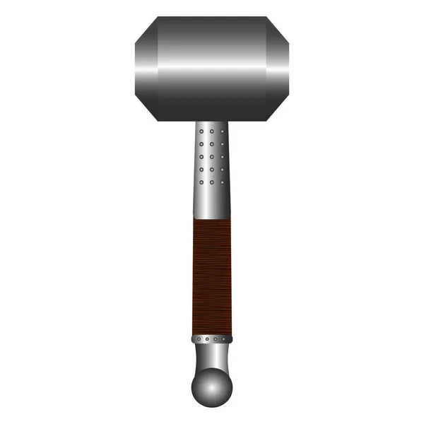 Arma de martillo aislada — Vector de stock