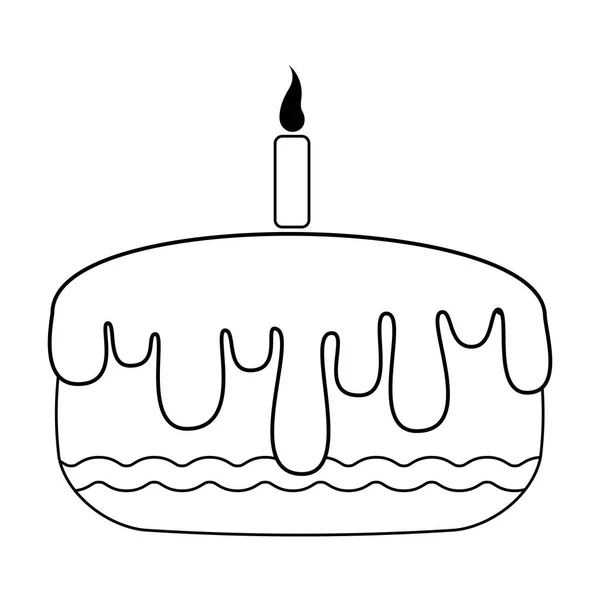 Icono de pastel de cumpleaños — Vector de stock