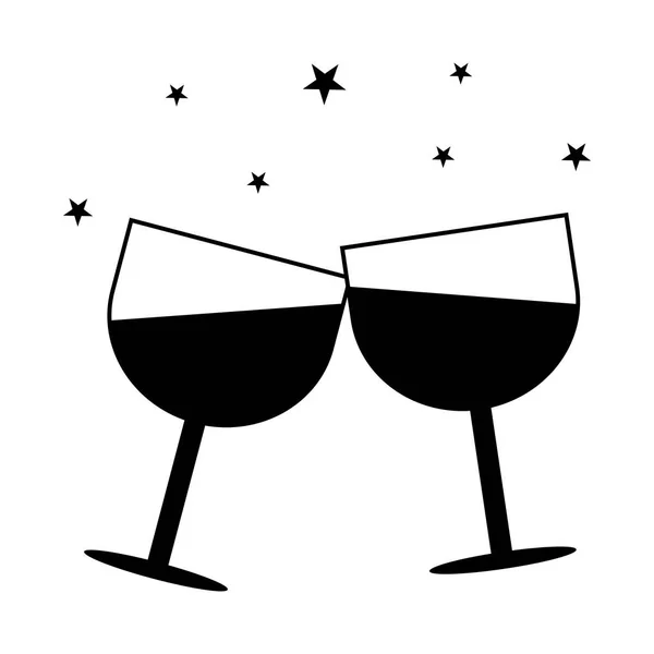 Geïsoleerd glas wijn — Stockvector