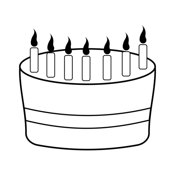 Narozeninový dort ikona — Stockový vektor