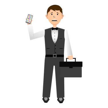 İzole iş adamı illüstrasyon