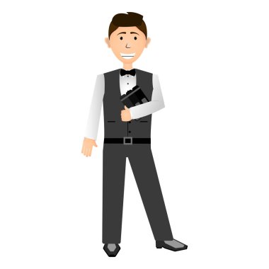 İzole iş adamı illüstrasyon