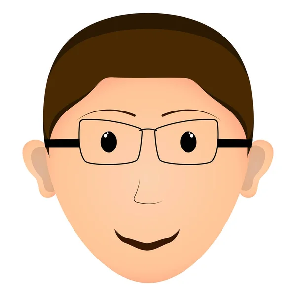 Hombre feliz avatar — Vector de stock