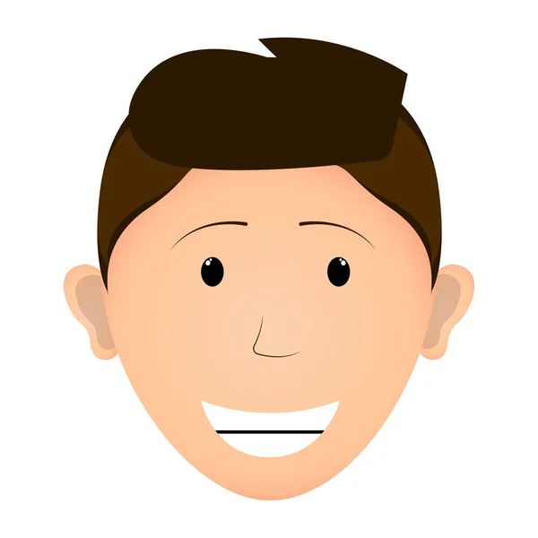 Boldog ember avatar — Stock Vector