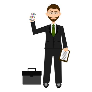 Isolarted işadamı illüstrasyon