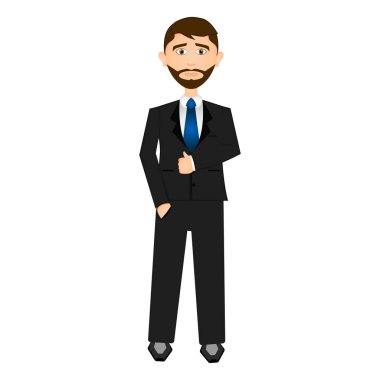 Isolarted işadamı illüstrasyon