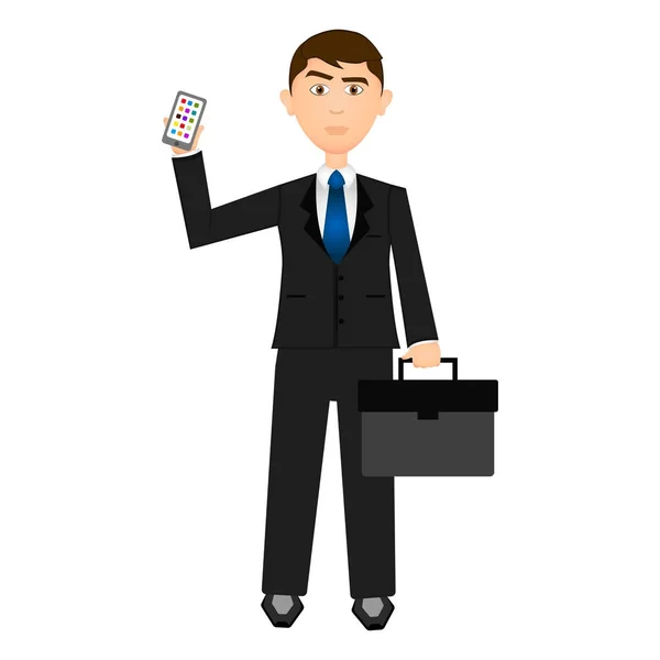 Isolarted businessman illustration — Stock Vector