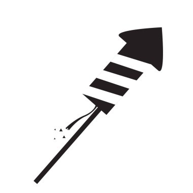 Havai fişek roket siluet