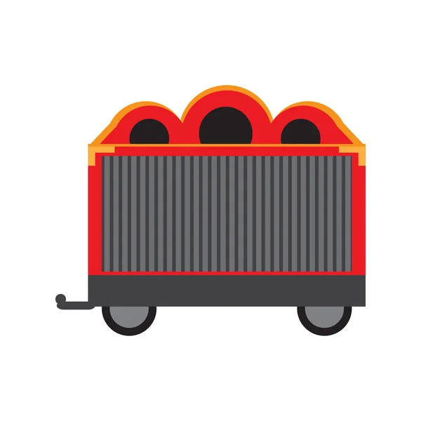 Circus wagen pictogram — Stockvector