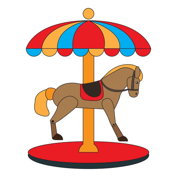 Ícone de cavalo de carrossel — Vetor de Stock