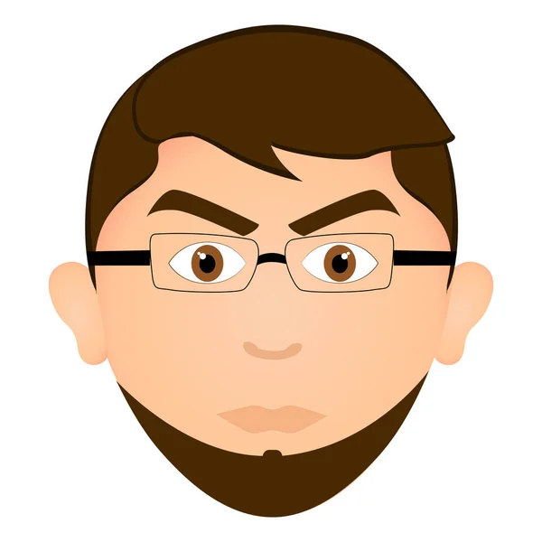 Kızgın adam avatar — Stok Vektör