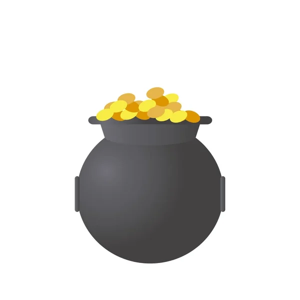 Gouden munt pot — Stockvector