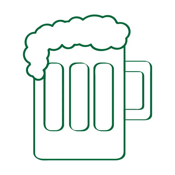 隔离啤酒杯轮廓 — 图库矢量图片