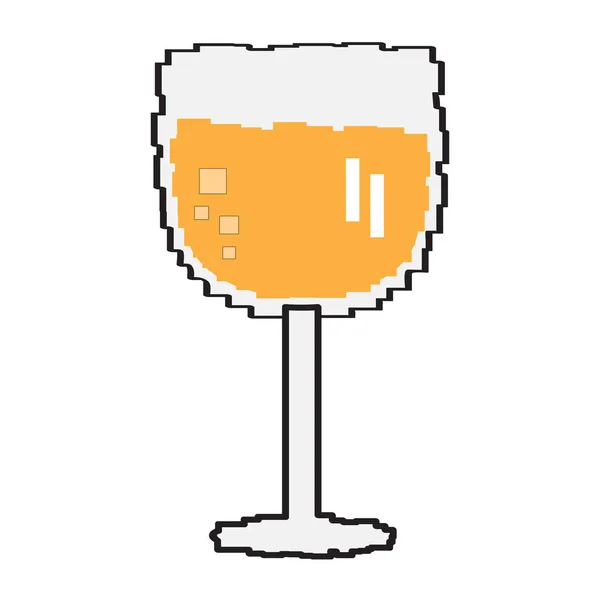 Pixelated beer glass — Stock Vector