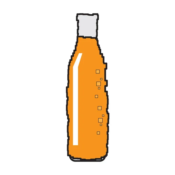 Bouteille de bière pixelisée — Image vectorielle