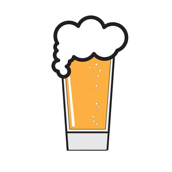 Icono de cristal de cerveza — Vector de stock