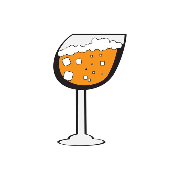 Icono de cristal de cerveza — Archivo Imágenes Vectoriales