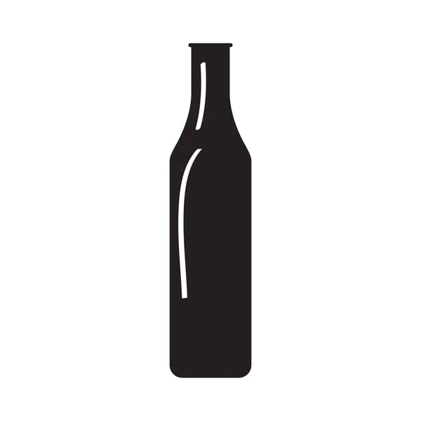 Silhouette of a beer bottle — Stock Vector