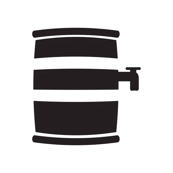 Bier vat silhouet — Stockvector