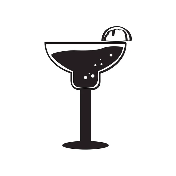Isolierte Cocktail-Silhouette — Stockvektor