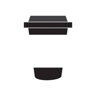 Kahve plastik kap siluet