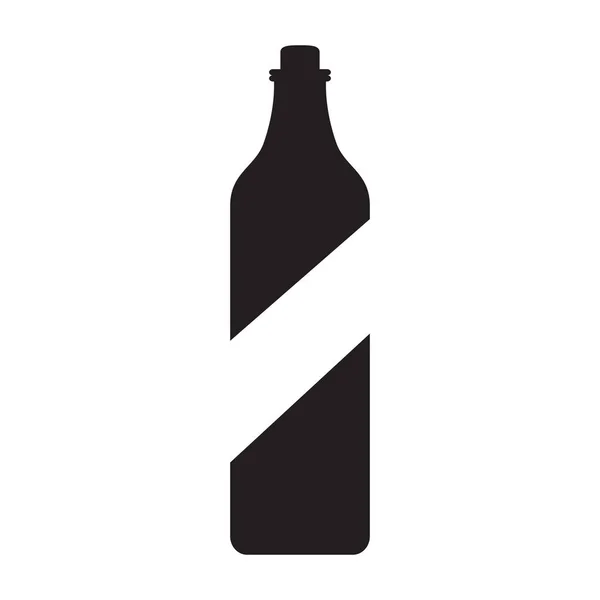 Läsk flaska siluett — Stock vektor