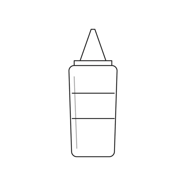 Izolovaná láhev kečupu — Stockový vektor