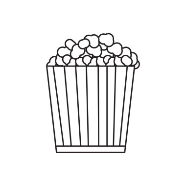 İzole patlamış mısır anahat