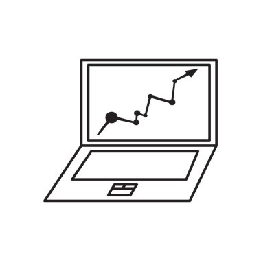 İzole edilmiş dizüstü bilgisayar simgesi