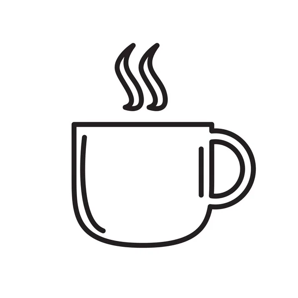 Esboço de caneca de café isolado — Vetor de Stock