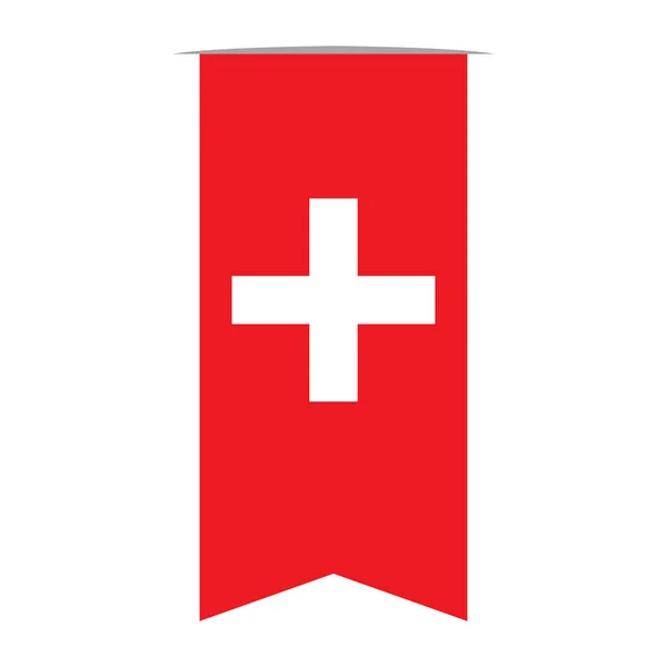 Vlag van Zwitserland — Stockvector