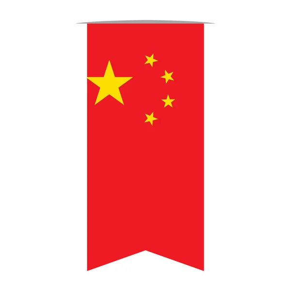 Bandera de China — Vector de stock