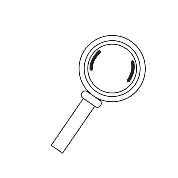 Isolated magnifying glass icon — Stock Vector